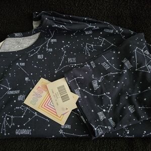 LuLaRoe Navy Constellation Blouse